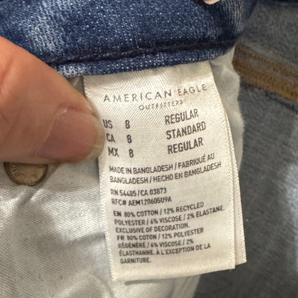 American Eagle Curvy Super Hi-Rise Flare Jeans Next Level Stretch 8 Reg - Picture 6 of 7
